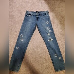 Lucky Brand Stella Skinny Women's Blue Star Embellished Jeans 12/31